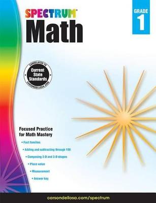 Book cover for Spectrum Math Workbook, Grade 1