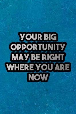 Book cover for Your Big Opportunity May Be Right Where You Are Now