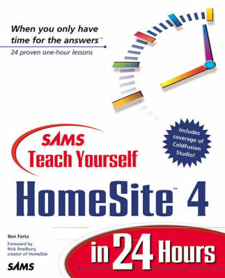 Book cover for Sams Teach Yourself HomeSite 4 in 24 Hours