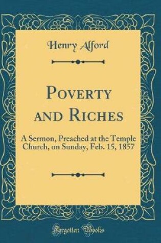 Cover of Poverty and Riches