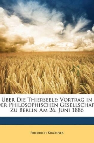 Cover of Uber Die Thierseele