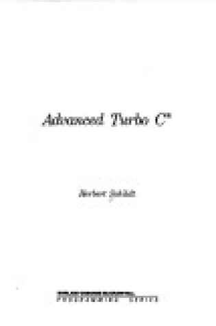 Cover of Advanced Turbo C.