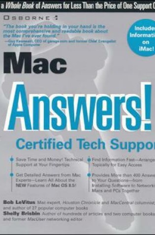 Cover of Mac Answers! Certified Tech Support
