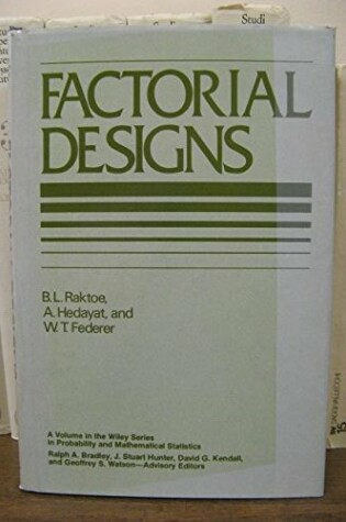 Cover of Factorial Designs