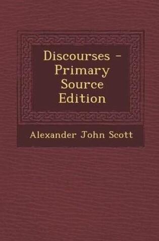 Cover of Discourses - Primary Source Edition