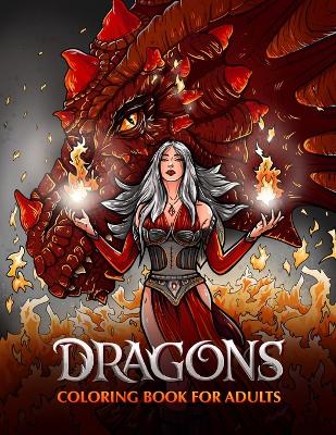 Book cover for Dragons Coloring Book for Adults