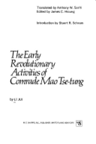 Cover of The Early Revolutionary Activities of Comrade Mao Tse-Tung