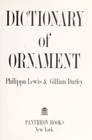 Book cover for The Dictionary of Ornament