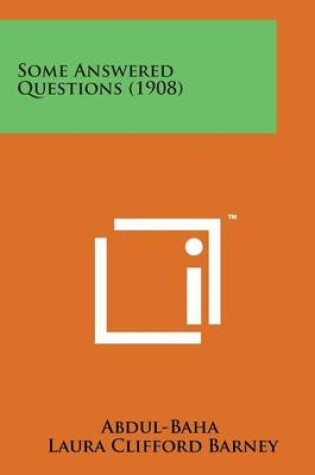 Cover of Some Answered Questions (1908)