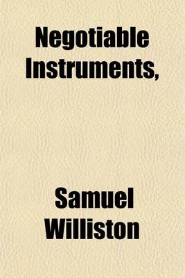 Book cover for Negotiable Instruments,