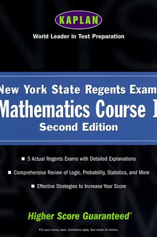 Cover of NY Regents Exam Maths Course 1 2 Ed