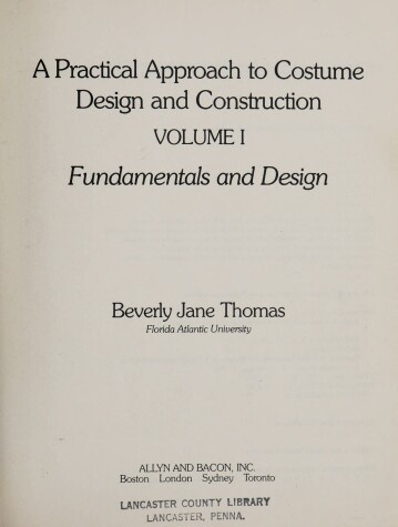 Cover of Practical Approach to Costume Design and Construction