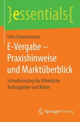 Cover of E-Vergabe - Praxishinweise Und Marktuberblick