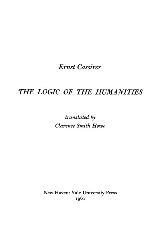 Cover of Logic of Humanities