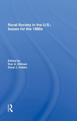 Book cover for Rural Society In The U.s.