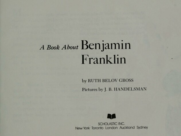 Book cover for A Book about Benjamin Franklin