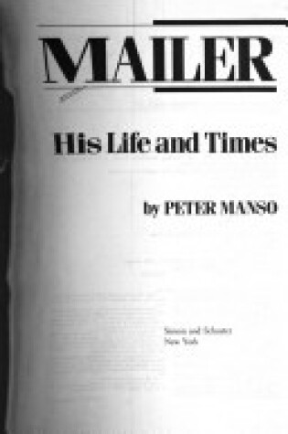 Cover of Mailer, His Life and Times