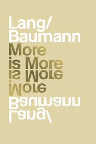 Cover of Lang/Baumann: More is More