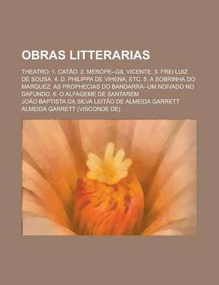 Book cover for Obras Litterarias; Theatro