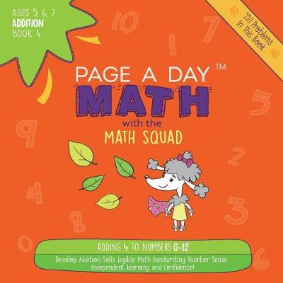 Book cover for Page a Day Math Addition Book 4