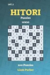 Book cover for Hitori Puzzles - 200 Puzzles 10x10 vol.2