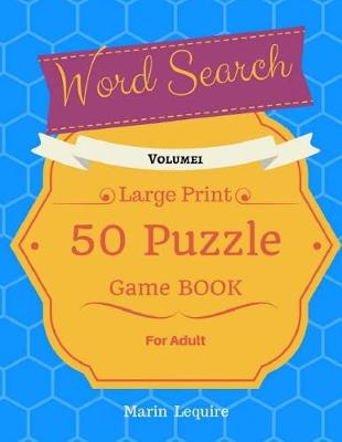 Book cover for Word Search Large Print 50 Puzzles Game Book For Adult