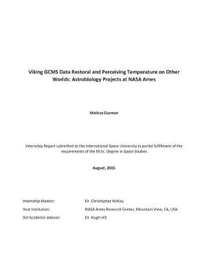 Book cover for Viking Gcms Data Restoral and Perceiving Temperature on Other Worlds