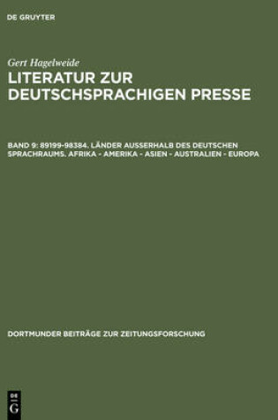 Cover of 89199-98384. Lander Ausserhalb Des Deutschen Sprachraums. Afrika - Amerika - Asien - Australien - Europa