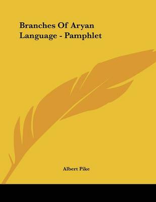 Book cover for Branches of Aryan Language - Pamphlet