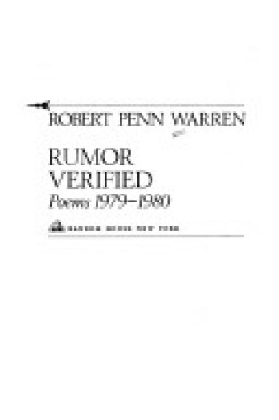 Cover of Rumor Verified