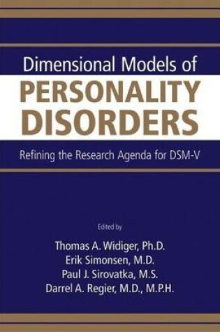 Cover of Dimensional Models of Personality Disorders