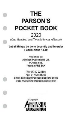 Book cover for The Parson's Pocket Book Loose Leaf 2020 Clerical Diary