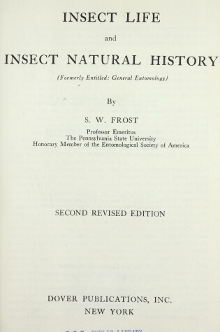 Cover of Insect Life and Insect Natural History