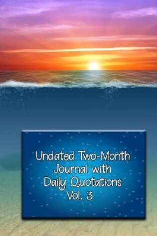 Cover of Undated Two-Month Journal with Daily Quotations, Volume 3