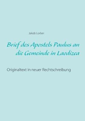 Book cover for Brief des Apostels Paulus an die Gemeinde in Laodizea