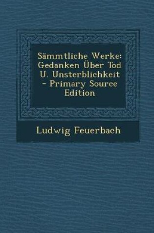 Cover of Sammtliche Werke