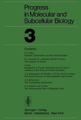 Book cover for Progress in Molecular and Subcellular Biology 3