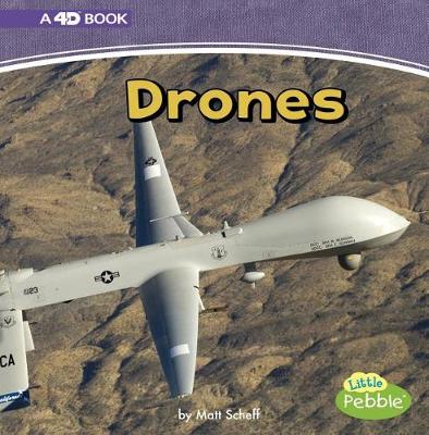 Book cover for Drones: a 4D Book (Mighty Military Machines)