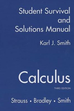 Cover of student Solutions Manual for Calculus