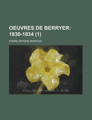 Book cover for Oeuvres de Berryer (1)