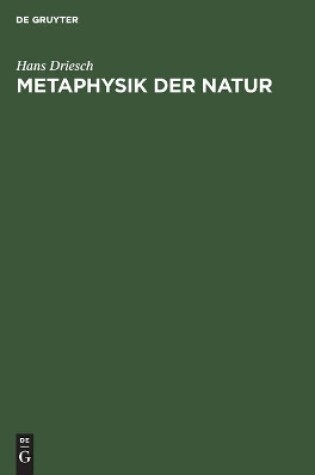 Cover of Metaphysik Der Natur