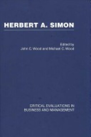 Cover of Herbert Simon Crit Eval Vol 1