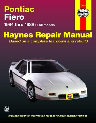 Book cover for Pontiac Fiero (1984-1988) Haynes Repair Manual (USA)
