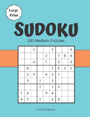 Book cover for Sudoku Large Print 100 Medium Puzzles