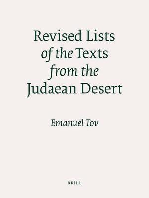 Book cover for Revised Lists of the Texts from the Judaean Desert