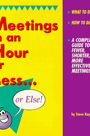 Cover of Meetings in an Hour or Less--