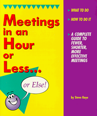 Book cover for Meetings in an Hour or Less--