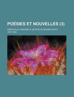 Book cover for Poesies Et Nouvelles (3)