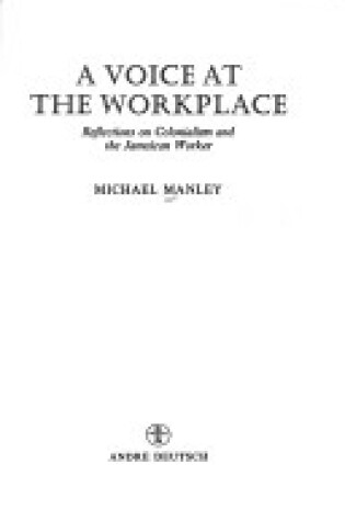Cover of Voice at the Workplace
