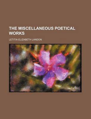 Book cover for The Miscellaneous Poetical Works